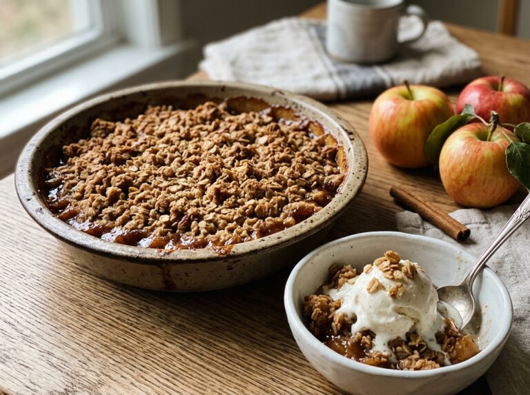 Apple Crisp with a Crisp That Stays Crisp